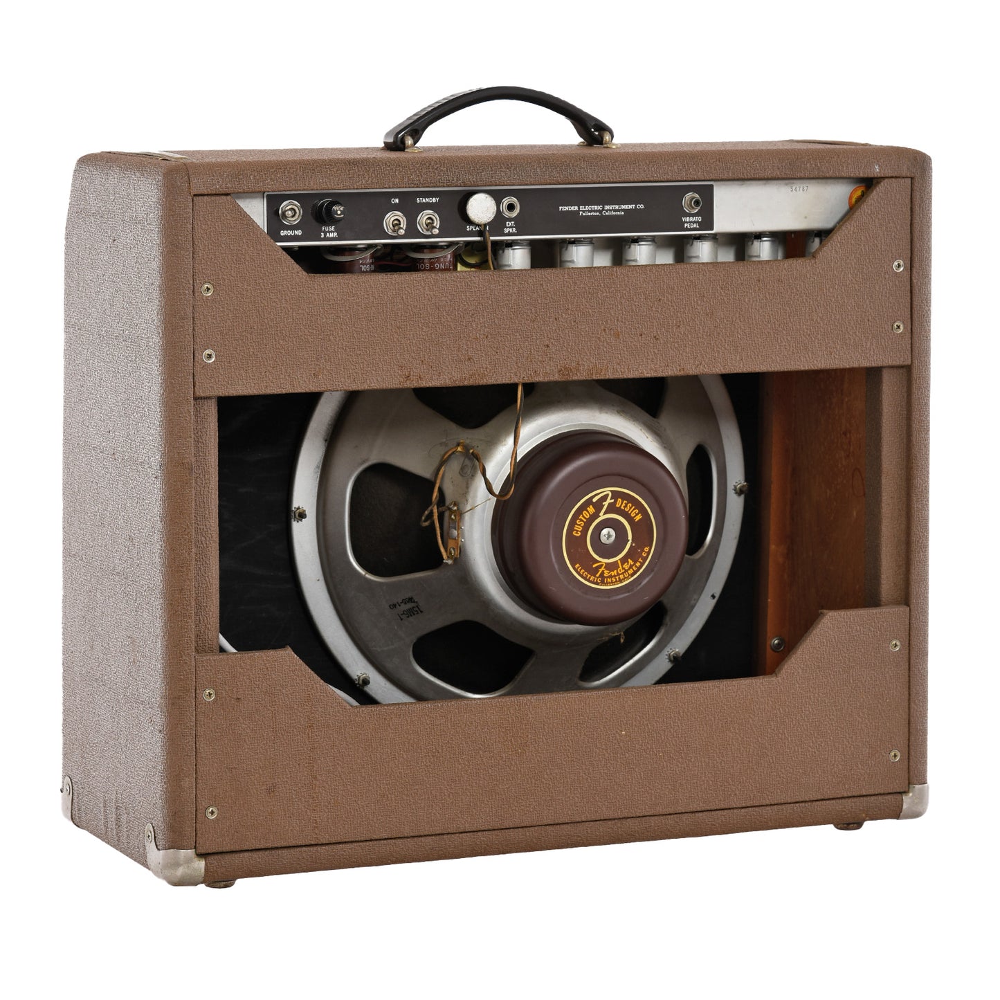Back and side of Fender Pro Amp (1961)