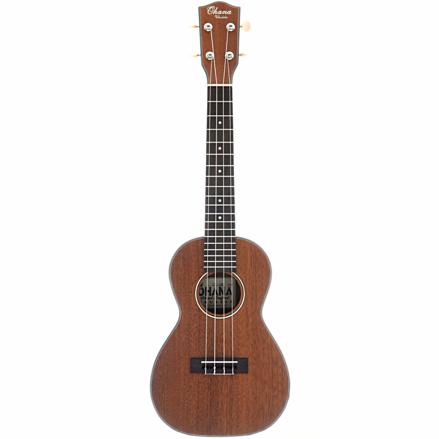 Full Front of Ohana CK-14E Concert Ukulele