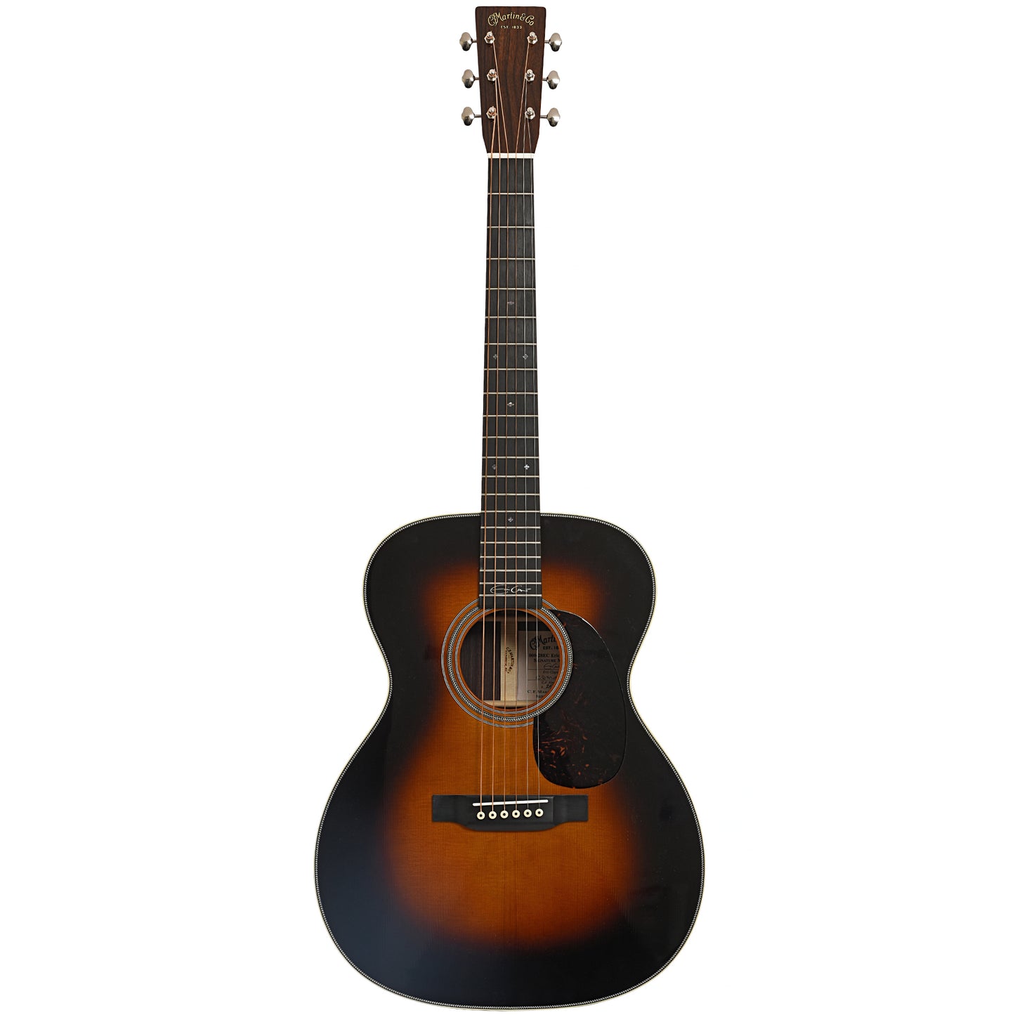 Full front of Martin 000-28EC Sunburst Eric Clapton