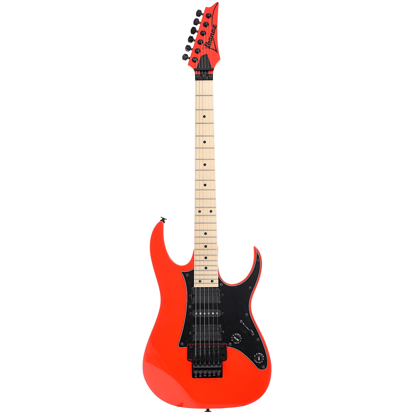 Full front of Ibanez RG550 Genesis Collection Electric Guitar, Road Flare Red