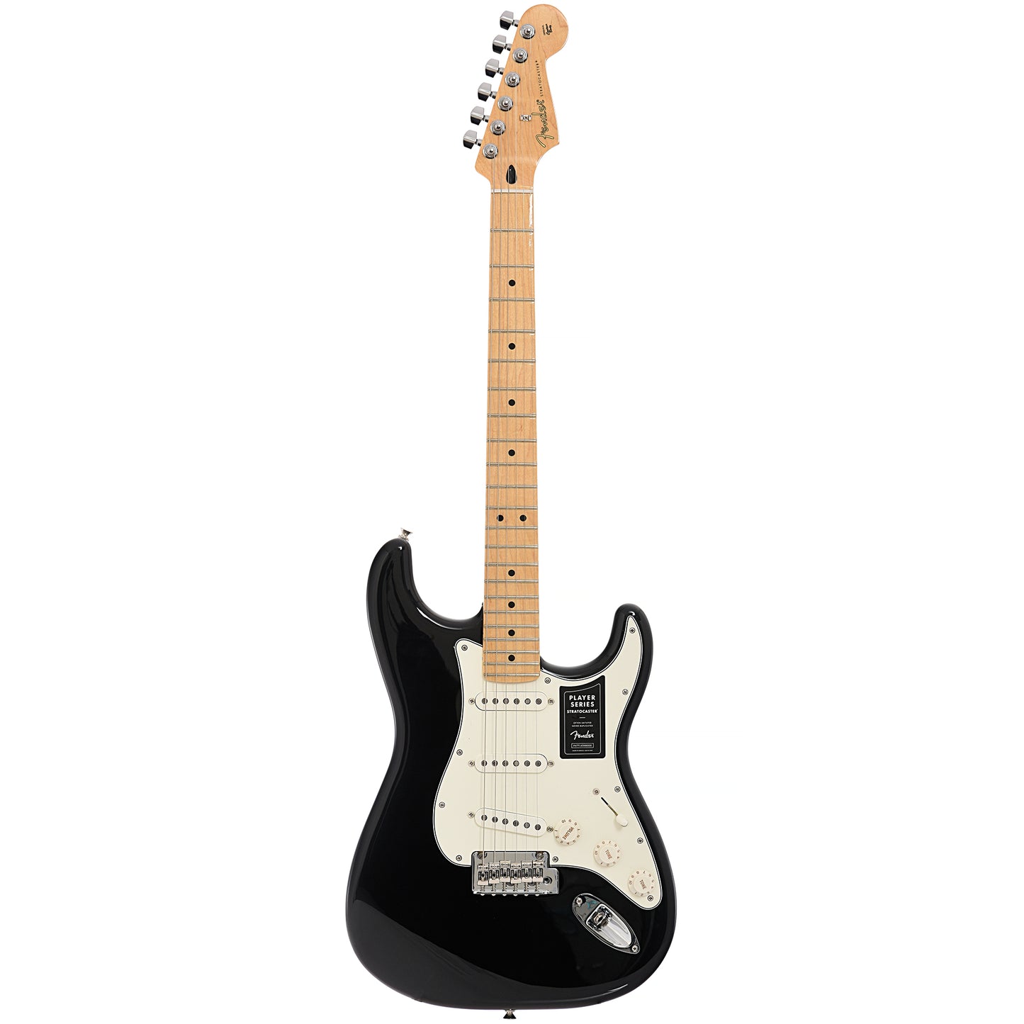 Full front of Fender Player Stratocaster, Black