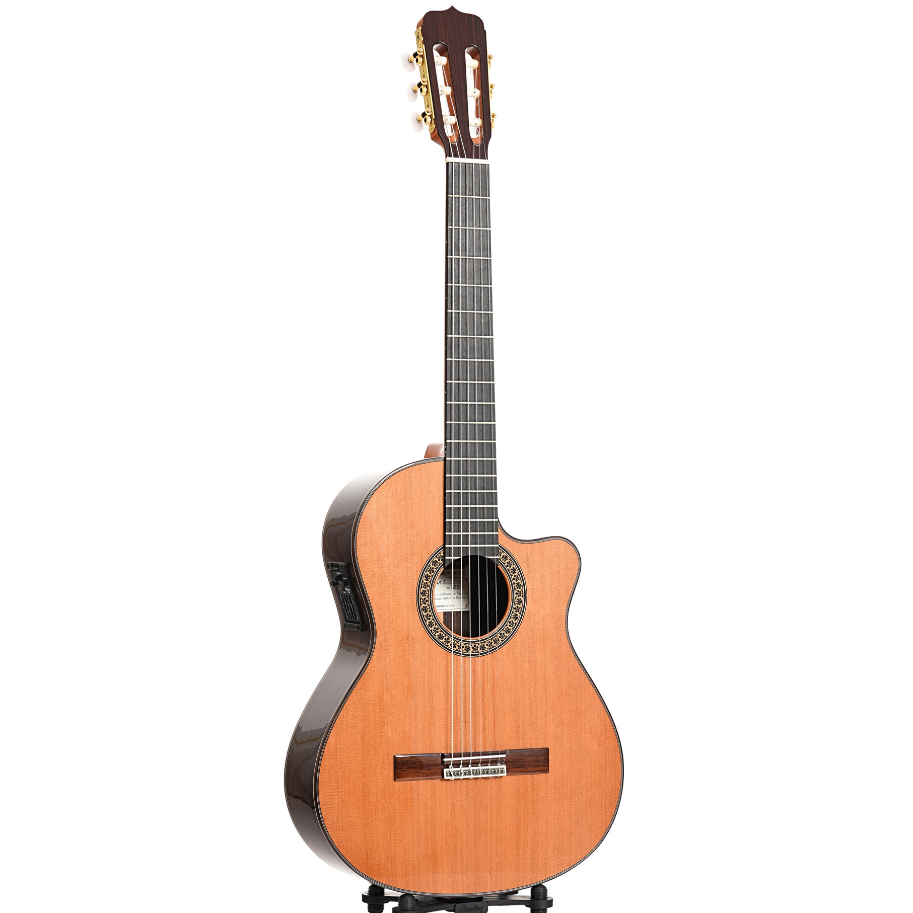 Image 3 of Jose Ramirez Cutaway 2 Studio Classical Guitar and Case, Cedar Top, with Pickup - SKU# RAMCUT2CE : Product Type Classical & Flamenco Guitars : Elderly Instruments