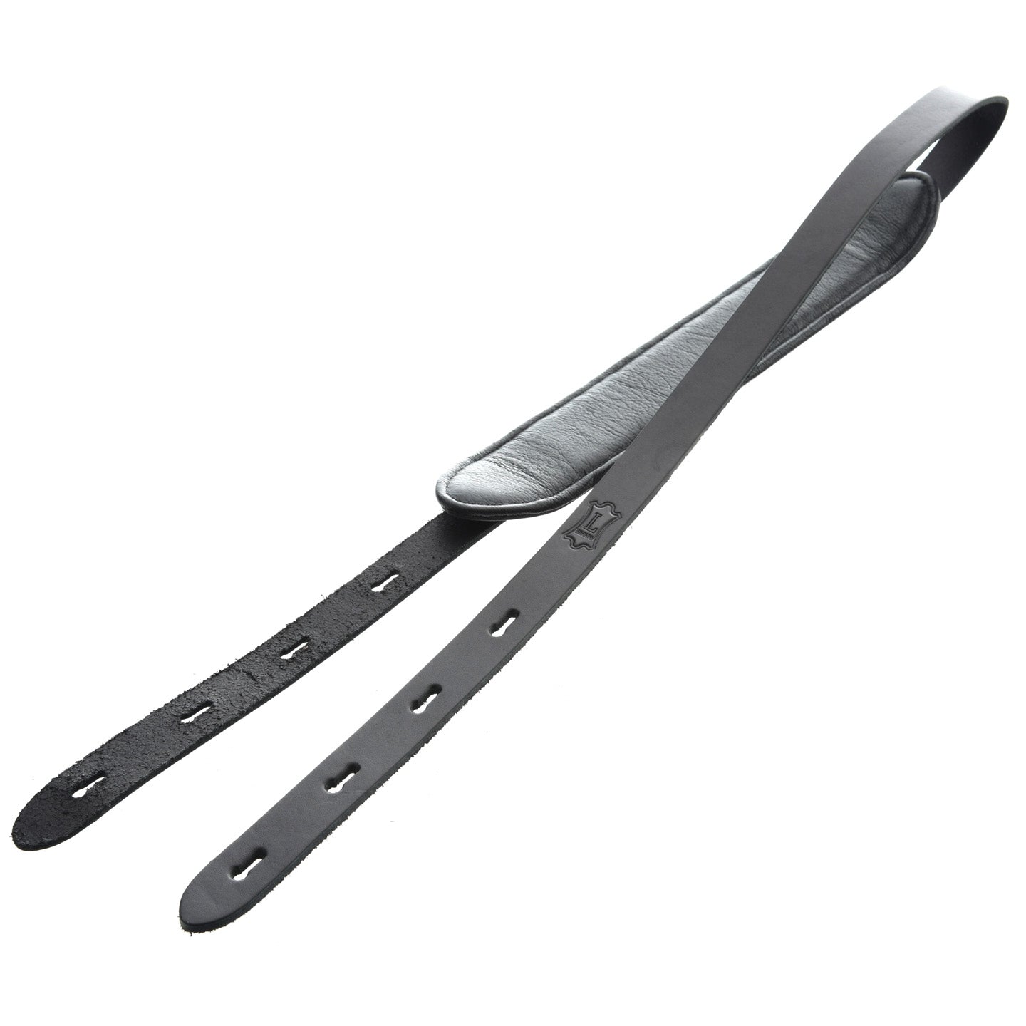 Image 2 of Levy 1" Leather Rockabilly Strap - SKU# PM22RBA-BLK : Product Type Accessories & Parts : Elderly Instruments