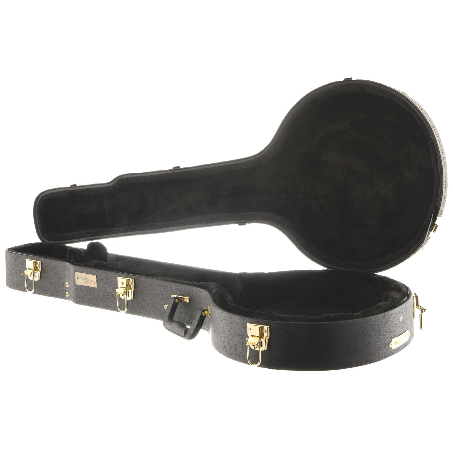 Full Inside and Side of Golden Gate Premier Hardshell Open-Back Banjo Case