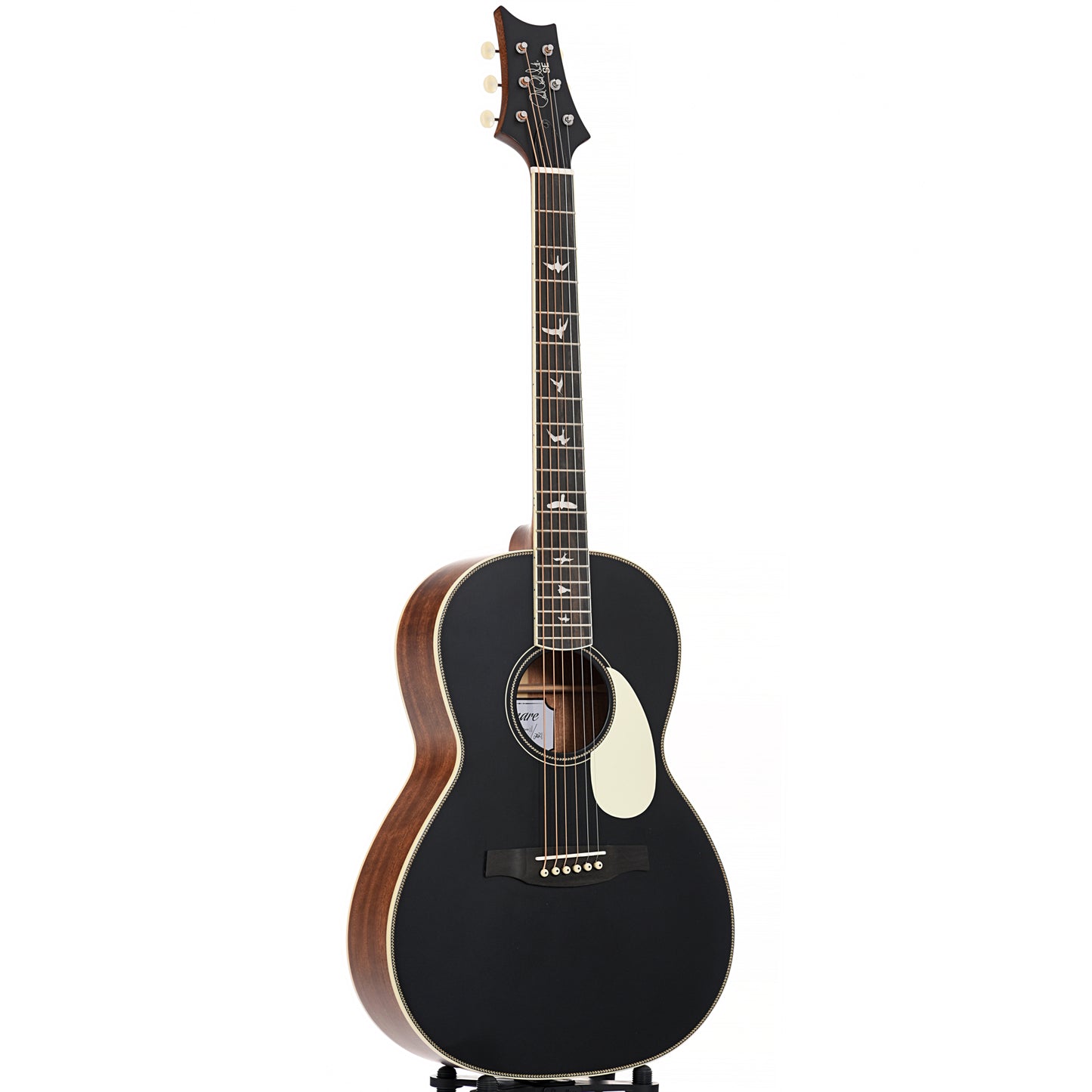 PRS SE P20E Parlor Acoustic / Electric Guitar, Black Top