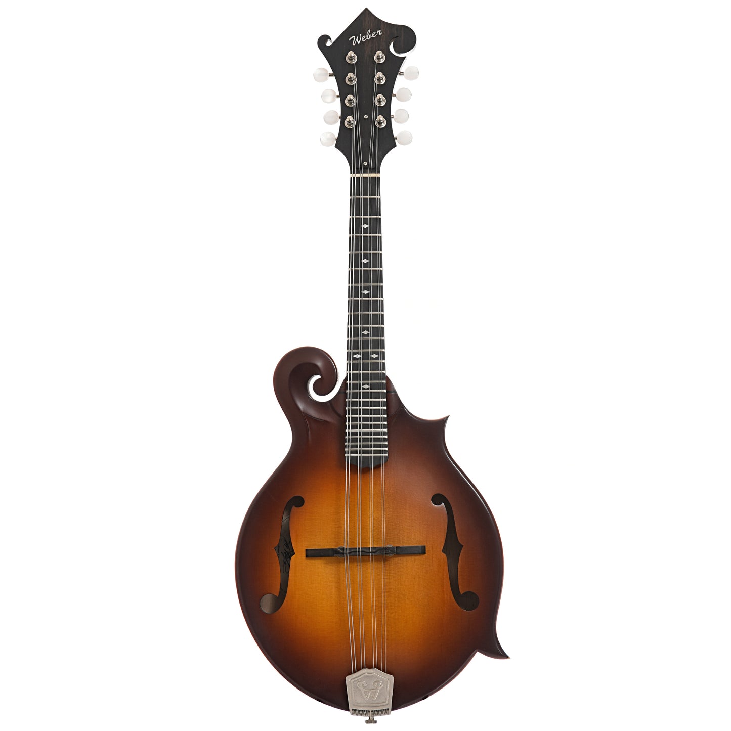 Full front of Weber Gallatin LTD F-model Mandolin