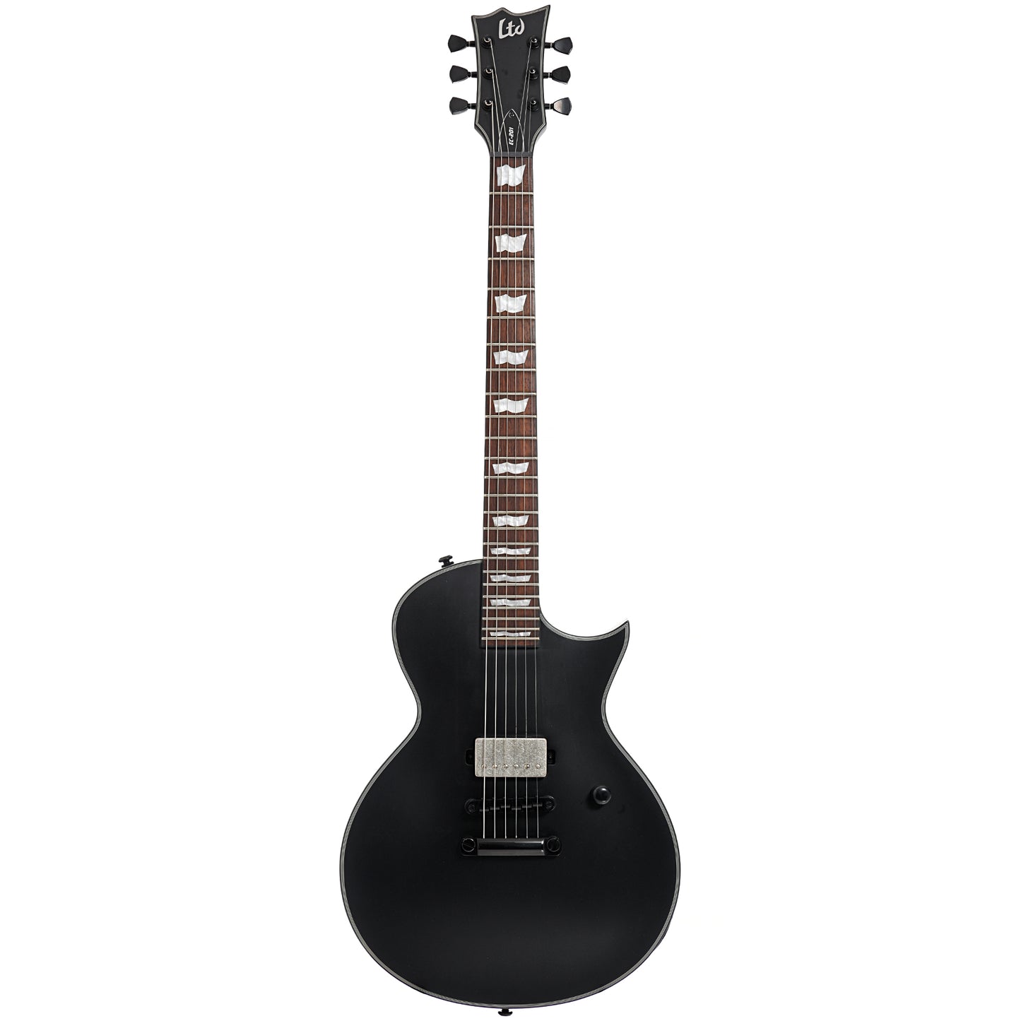 Full front of ESP LTD EC-201, Black Satin