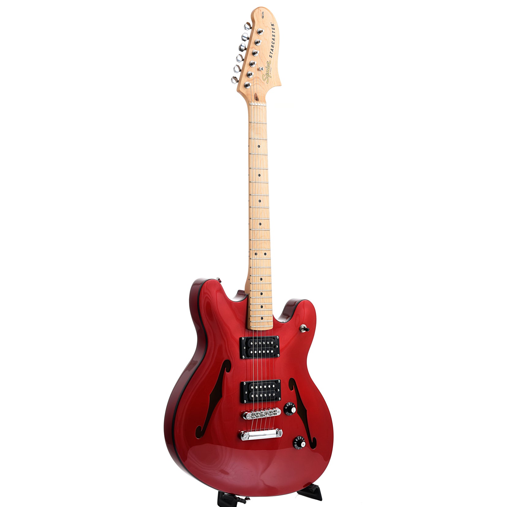 Image 4 of Squier Affinity Series Starcaster, Candy Apple Red - SKU# SAFSTAR-CAR : Product Type Hollow Body Electric Guitars : Elderly Instruments