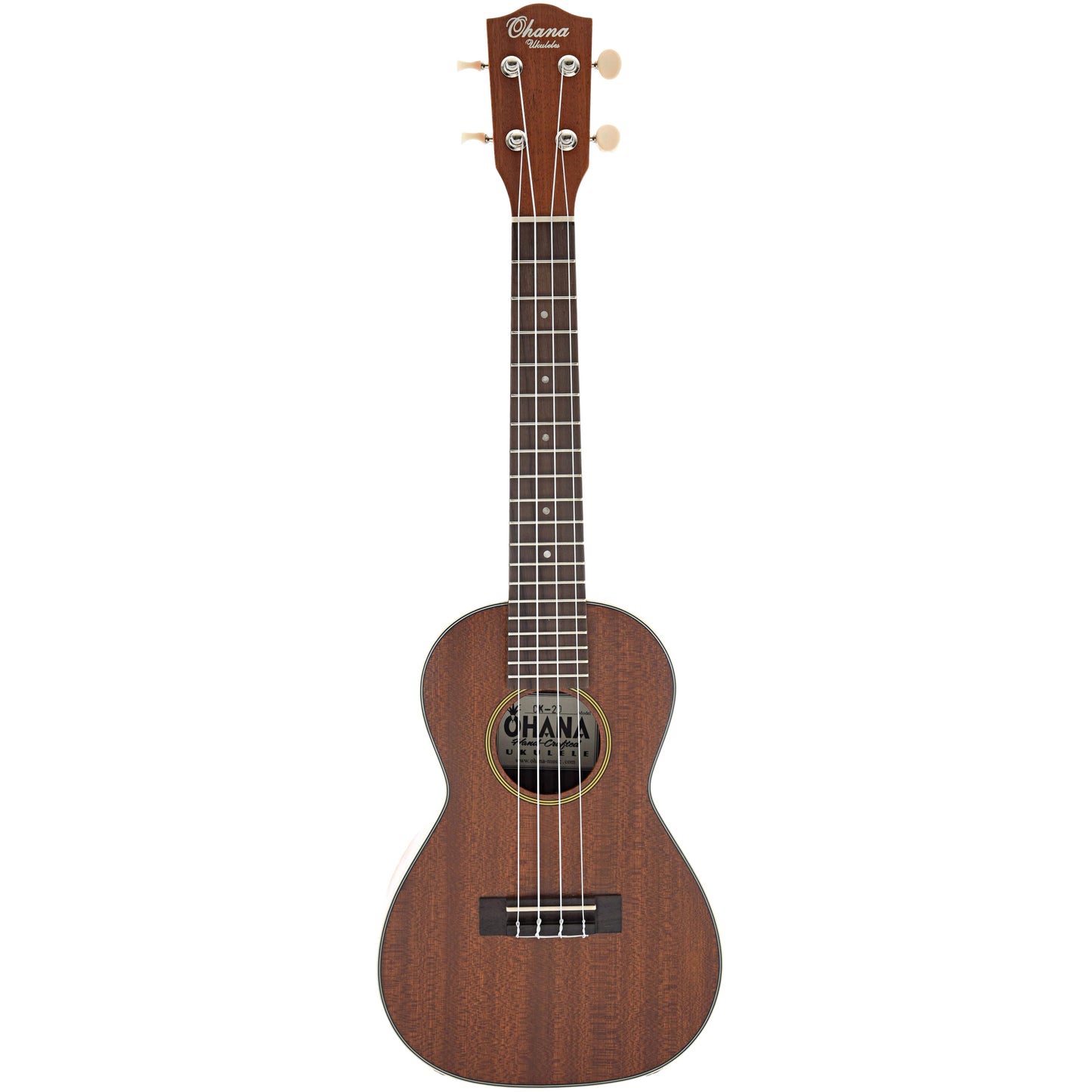full front of Ohana CK-20 Concert Ukulele