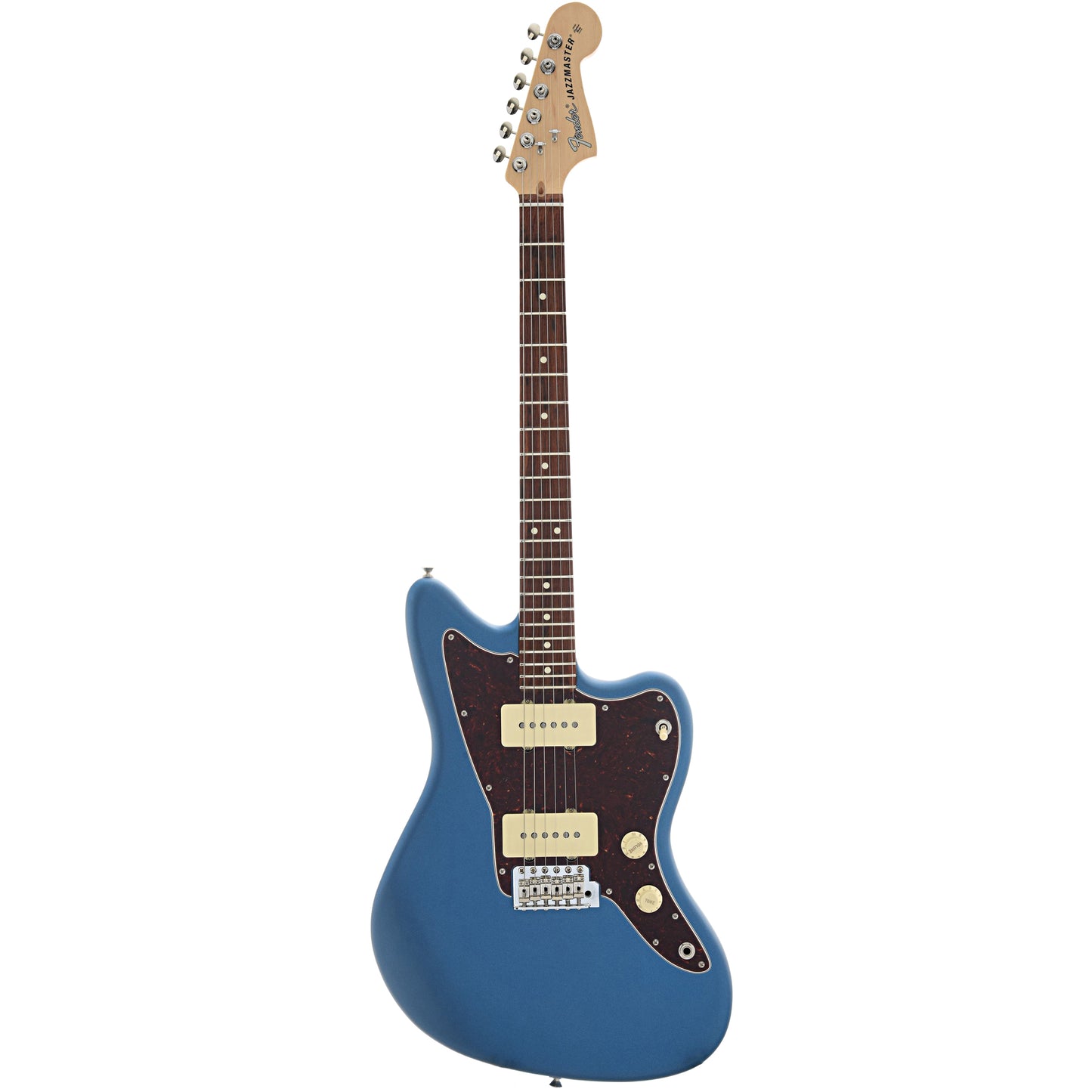 Ful front of Fender American Performer Jazzmaster, Lake Placid Blue