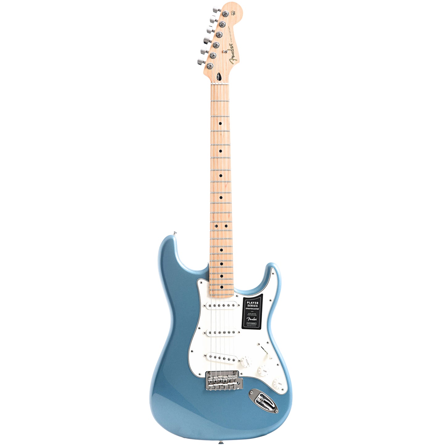 Full front of Fender Player Stratocaster, Tidepool