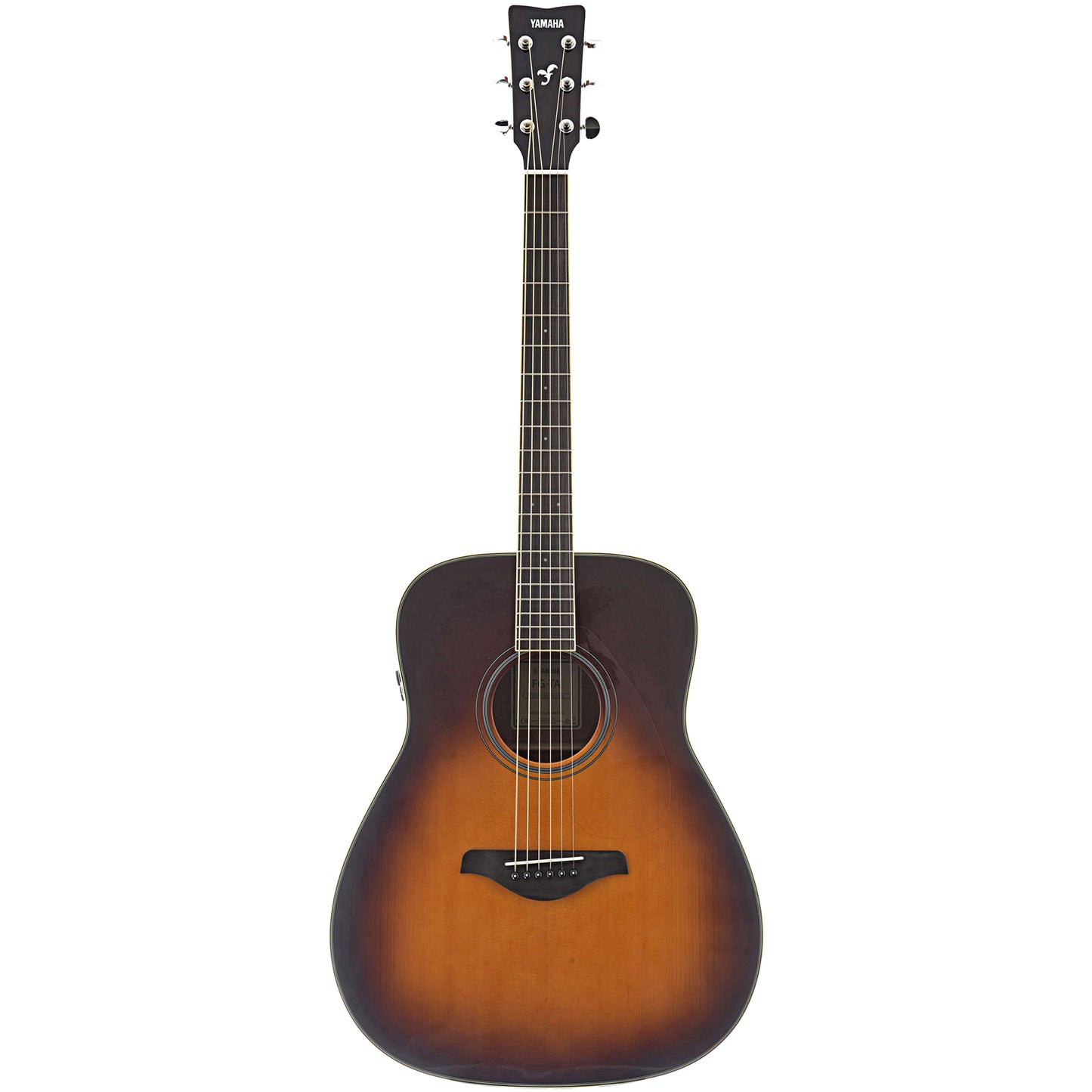 Full front of Yamaha FG-TA Brown Sunburst TransAcoustic