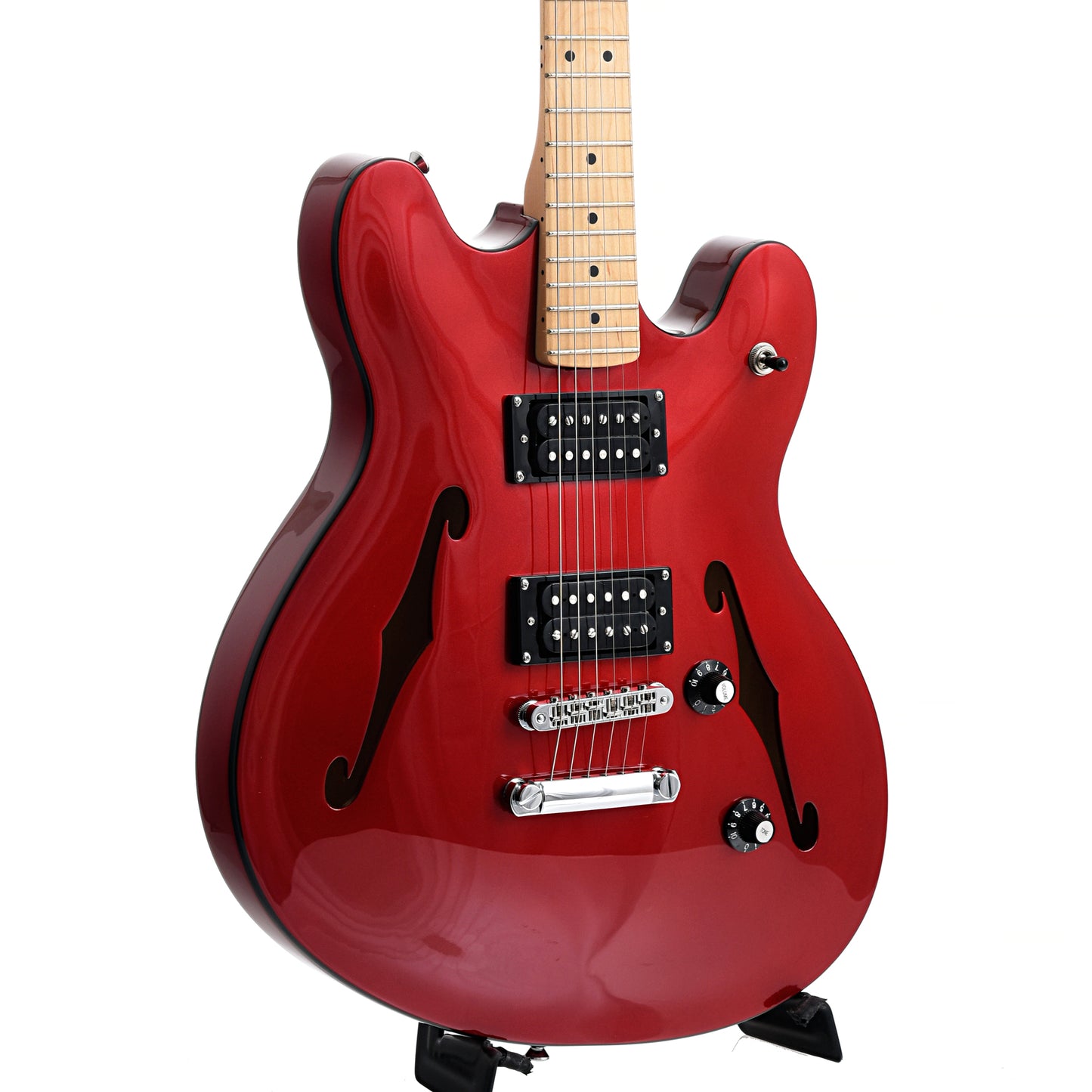 Image 3 of Squier Affinity Series Starcaster, Candy Apple Red - SKU# SAFSTAR-CAR : Product Type Hollow Body Electric Guitars : Elderly Instruments