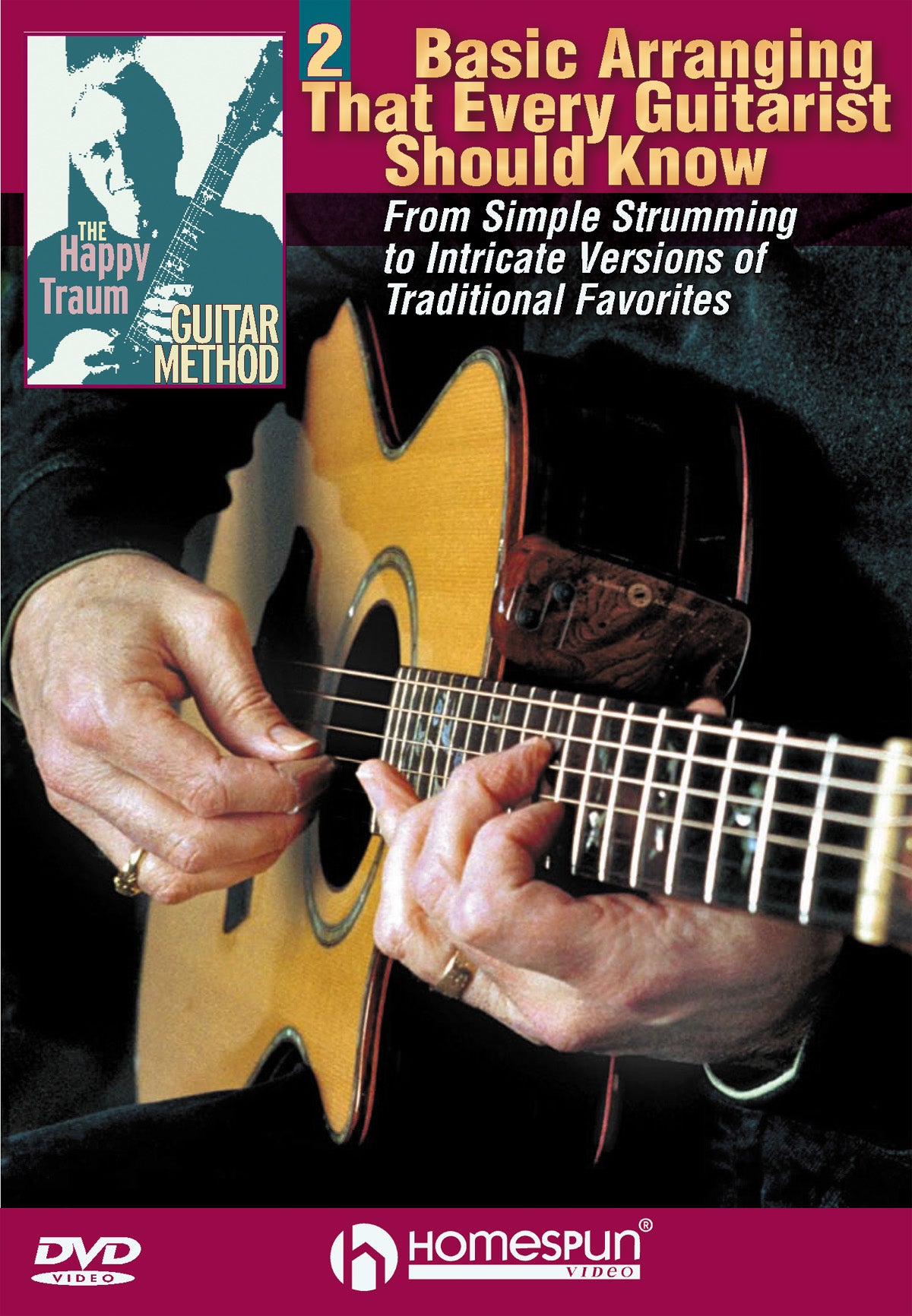 Image 1 of DVD-The Happy Traum Guitar Method: Basic Arranging - Lesson 2: Songs in Standard Tuning - SKU# 300-DVD385 : Product Type Media : Elderly Instruments