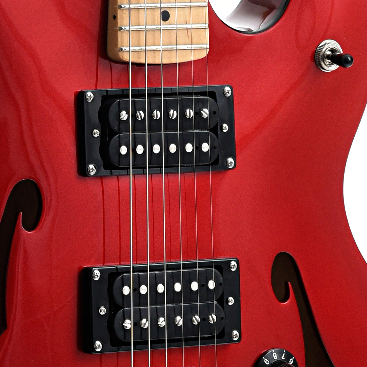 Image 6 of Squier Affinity Series Starcaster, Candy Apple Red - SKU# SAFSTAR-CAR : Product Type Hollow Body Electric Guitars : Elderly Instruments