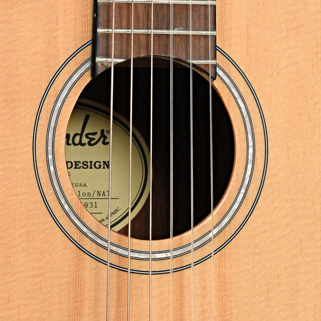Sound hole of Fender CN-60S Classical, Natural Finish