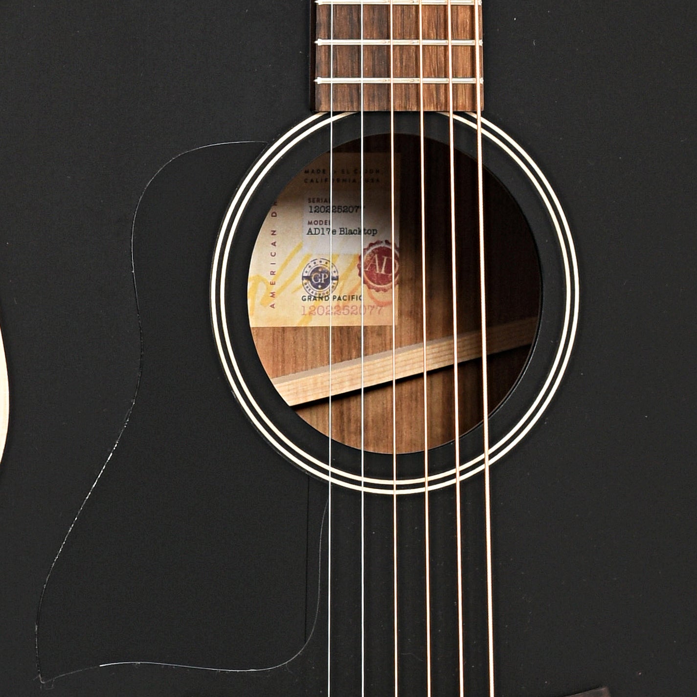 Image 5 of Taylor American Dream AD17e Blacktop Acoustic-Electric Guitar, Left Handed- SKU# AD17EBLH : Product Type Flat-top Guitars : Elderly Instruments