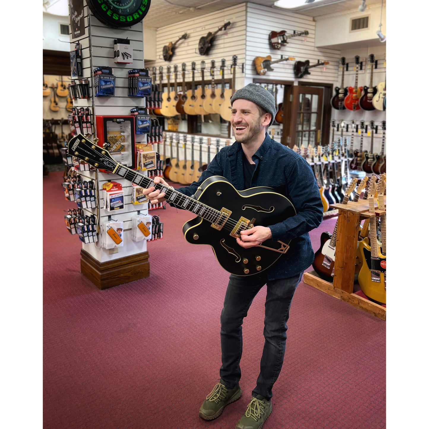 Showroom photo of Gretsch G5191BK-TA Tim Armstrong LH Hollowbody Electric Guitar (2015)