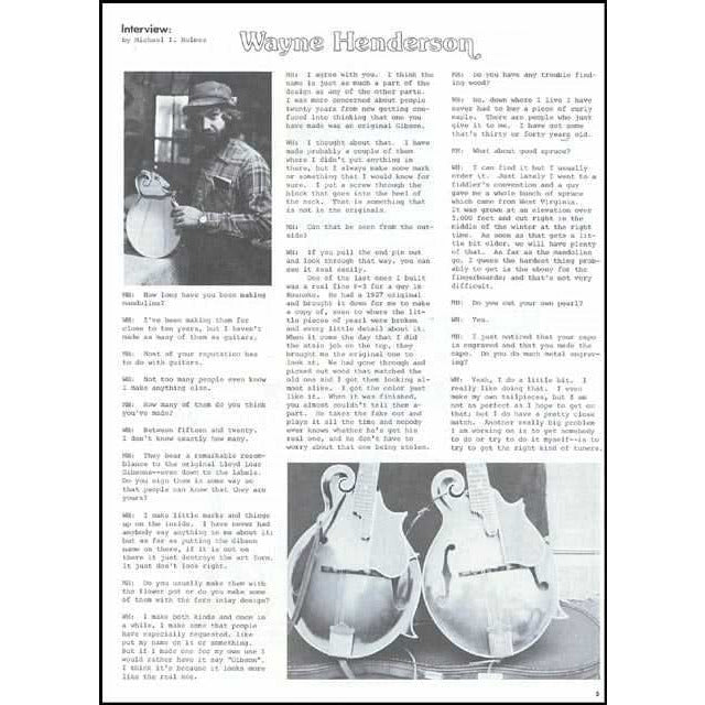 Image 2 of Mandolin Notebook V1, #5, 1978 - SKU# 464-35 : Product Type Media : Elderly Instruments