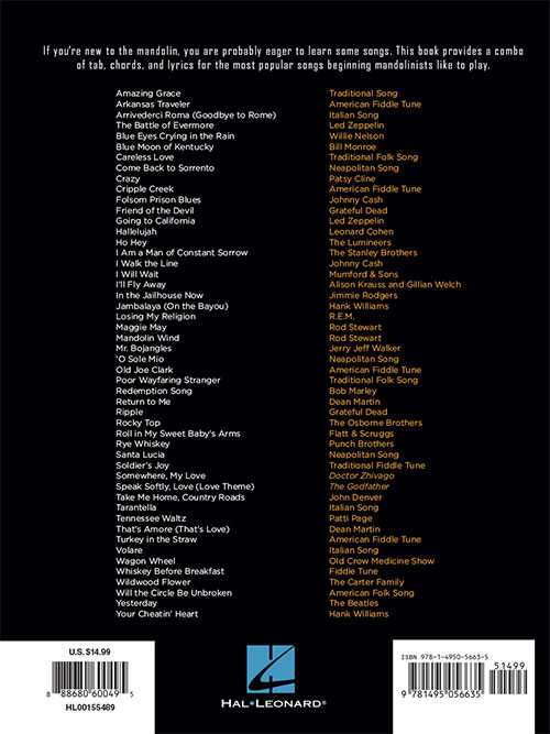 Image 6 of First 50 Songs You Should Play On Mandolin - SKU# 49-155489 : Product Type Media : Elderly Instruments