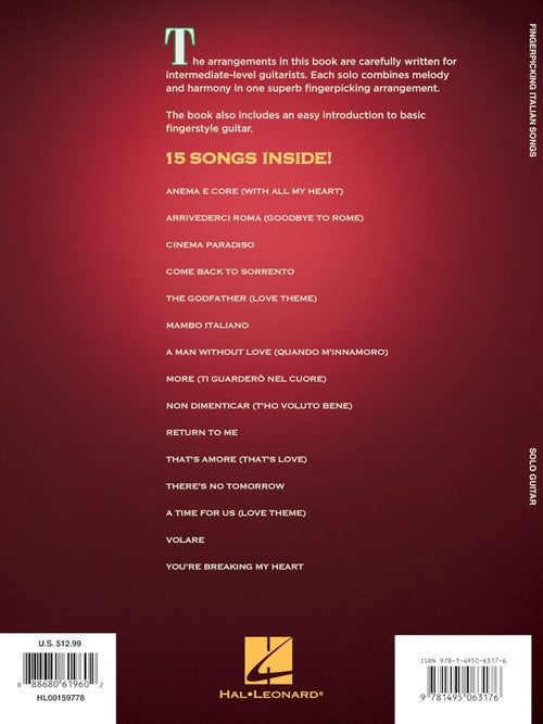 Image 6 of Fingerpicking Italian Songs - SKU# 49-159778 : Product Type Media : Elderly Instruments