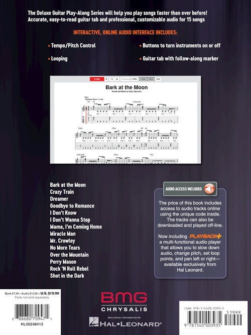 Image 5 of Ozzy Osbourne - Deluxe Guitar Play-Along Vol. 8 - SKU# 49-248413 : Product Type Media : Elderly Instruments