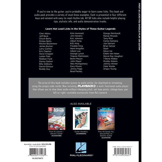 Image 7 of First 50 Licks You Should Play on Guitar - SKU# 49-278875 : Product Type Media : Elderly Instruments