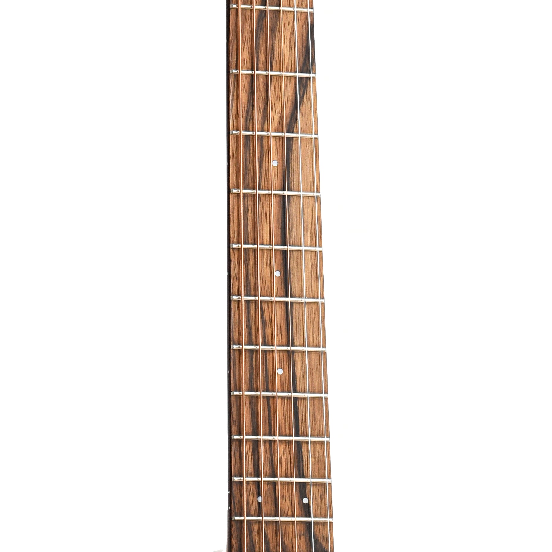 fretboard of Breedlove Eco Collection Discovery S Concert Edgeburst CE African Mahogany