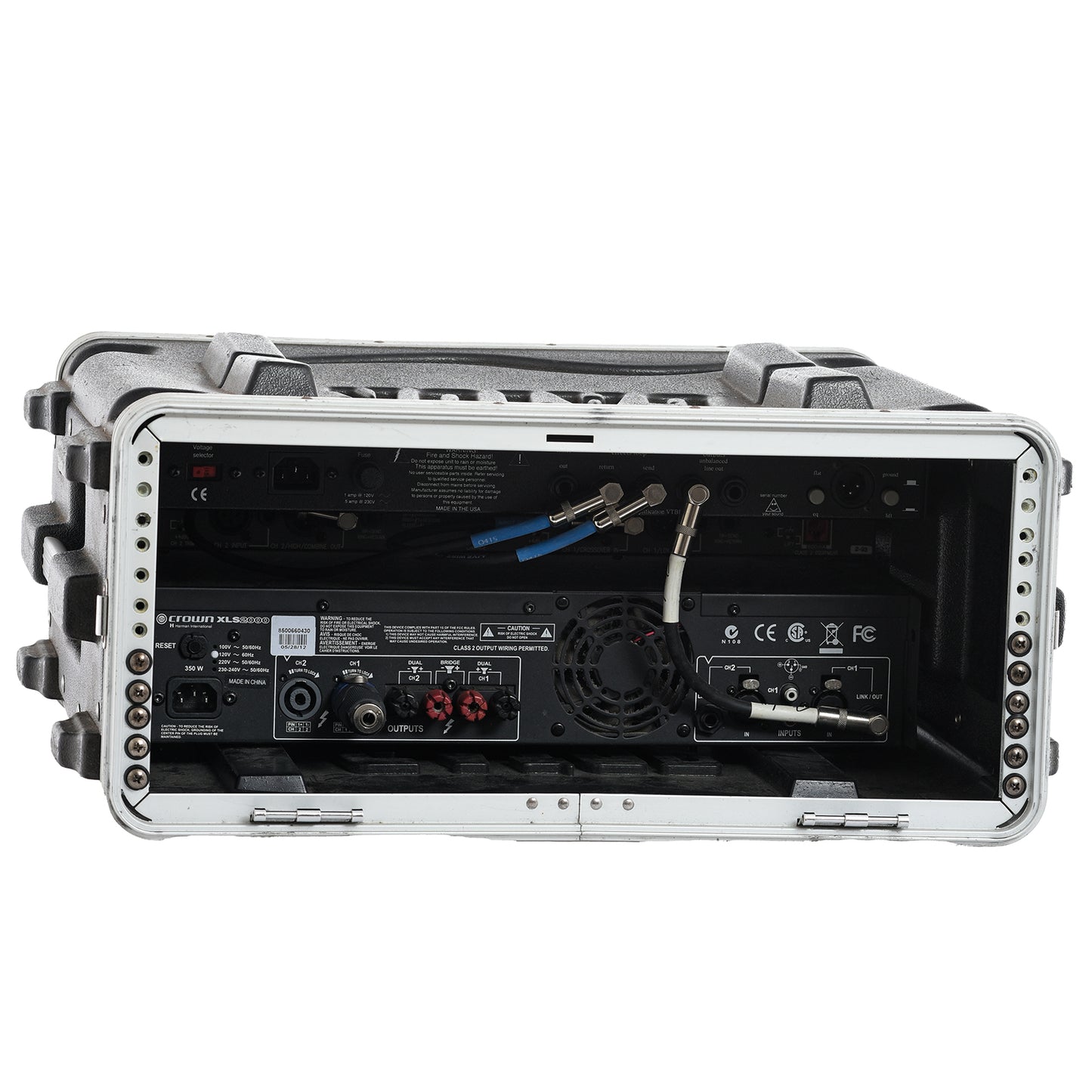 Back and side of Demeter VTBP-201S / Crown XLS2000 Power Amp (2012) Bass Head