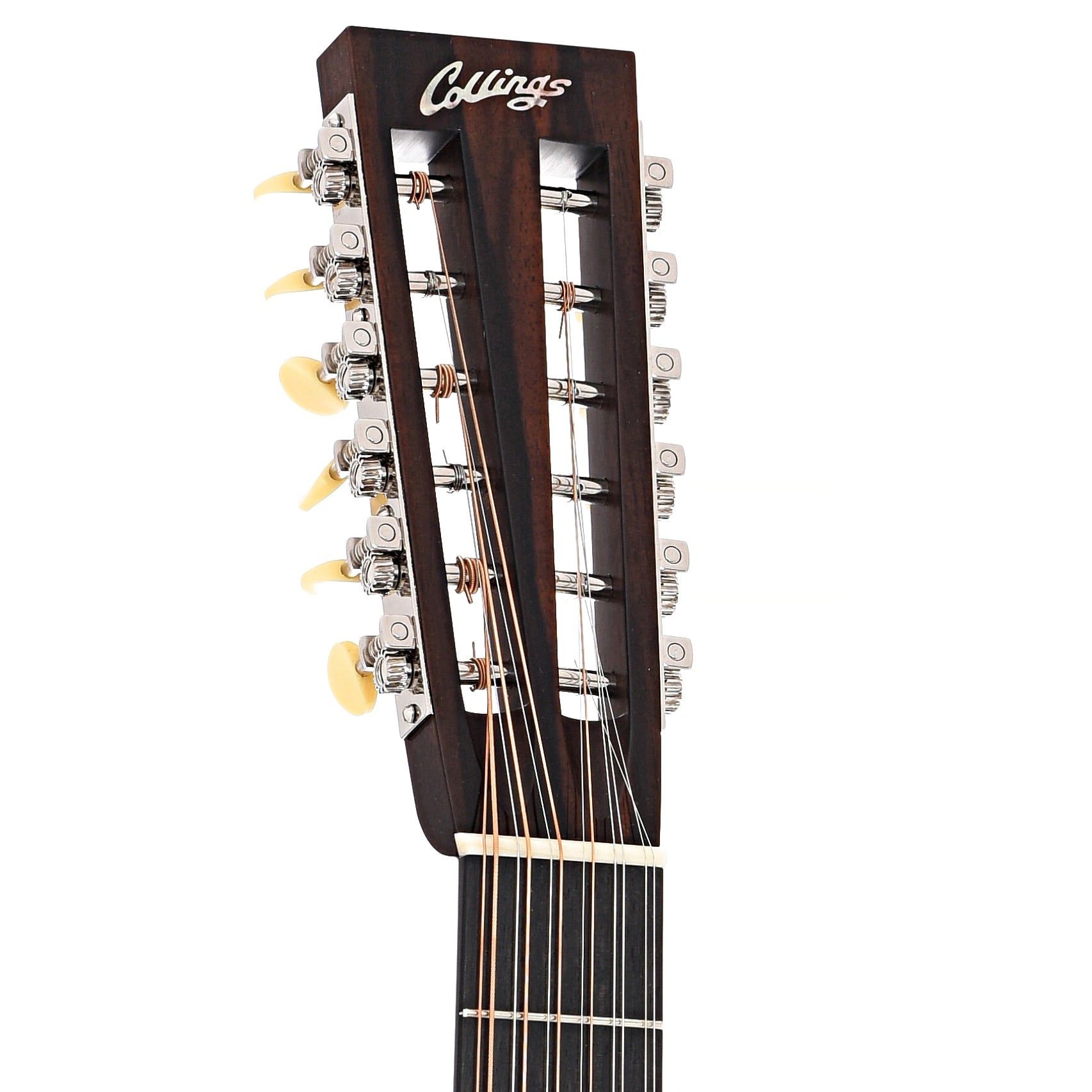 Front Headstock of Collings 02H 12-String Guitar