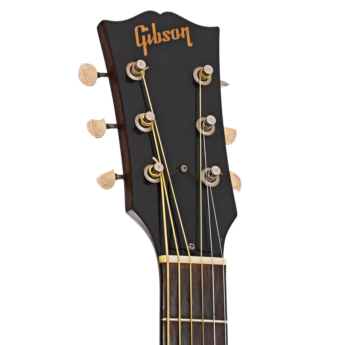 Front headstock of Gibson J-45 Acoustic 