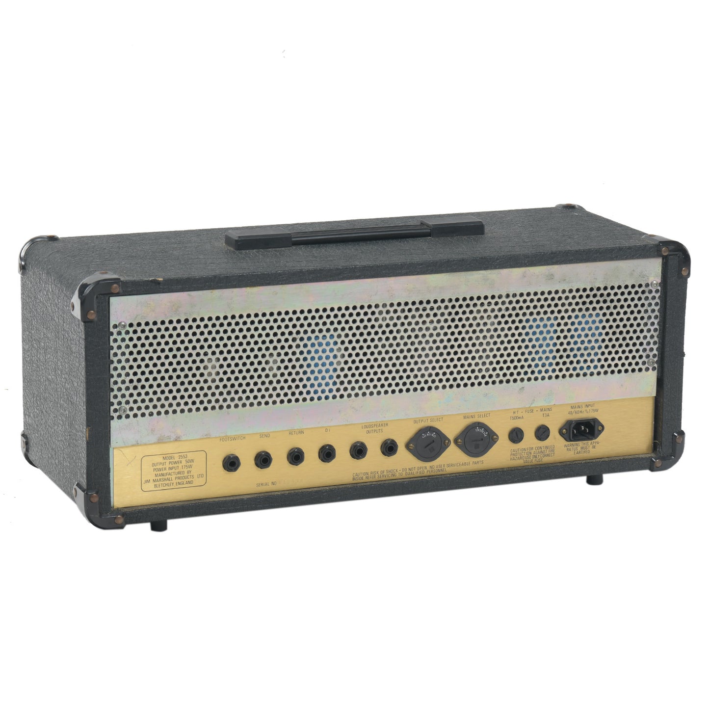 Back and side of Marshall JCM 2553 Head