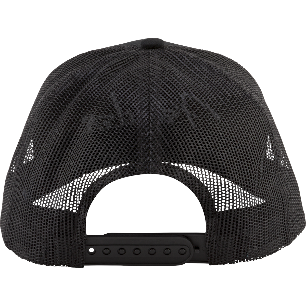 Back of Fender Silver Logo Snapback Hat