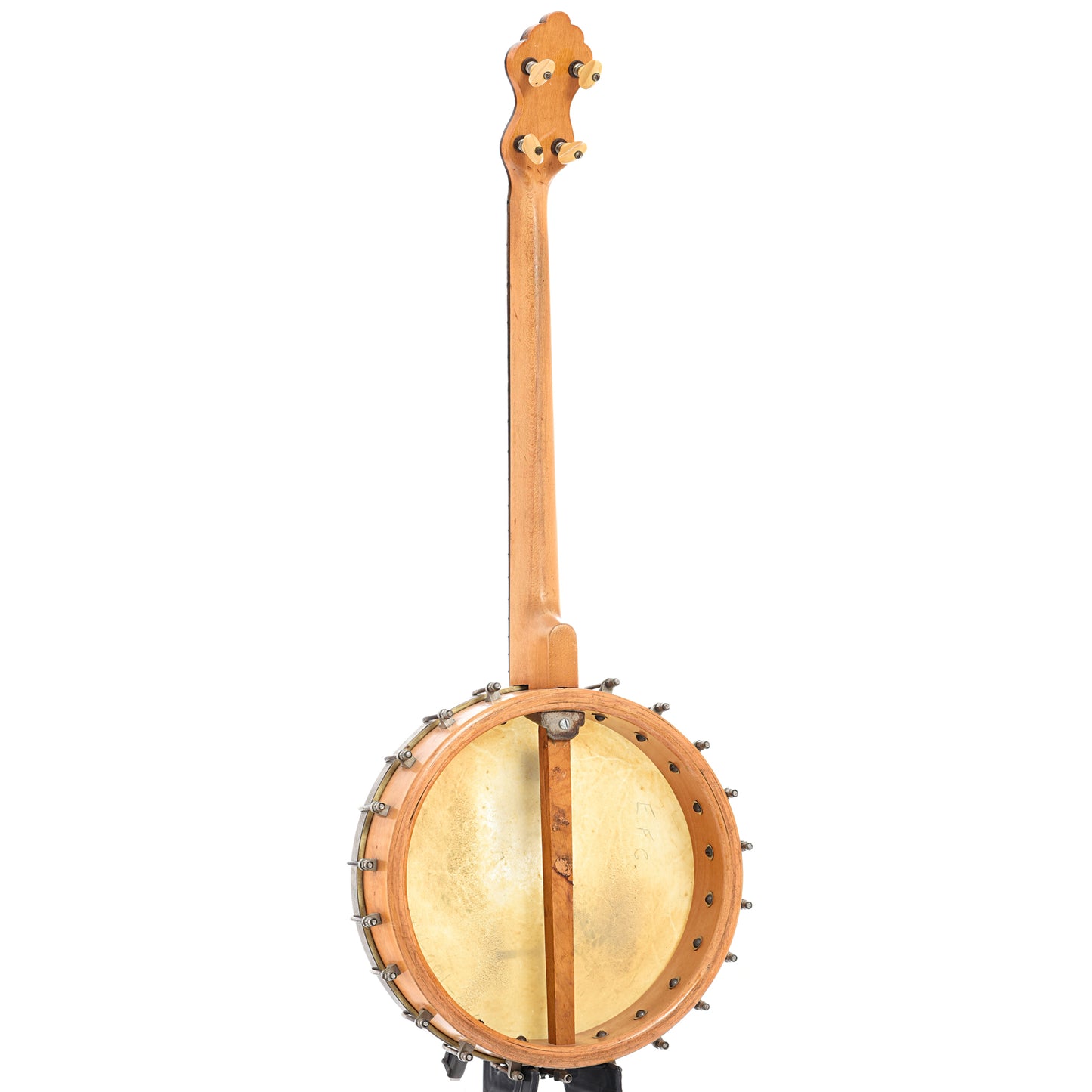 Full front and side of Bruno Tenor Banjo