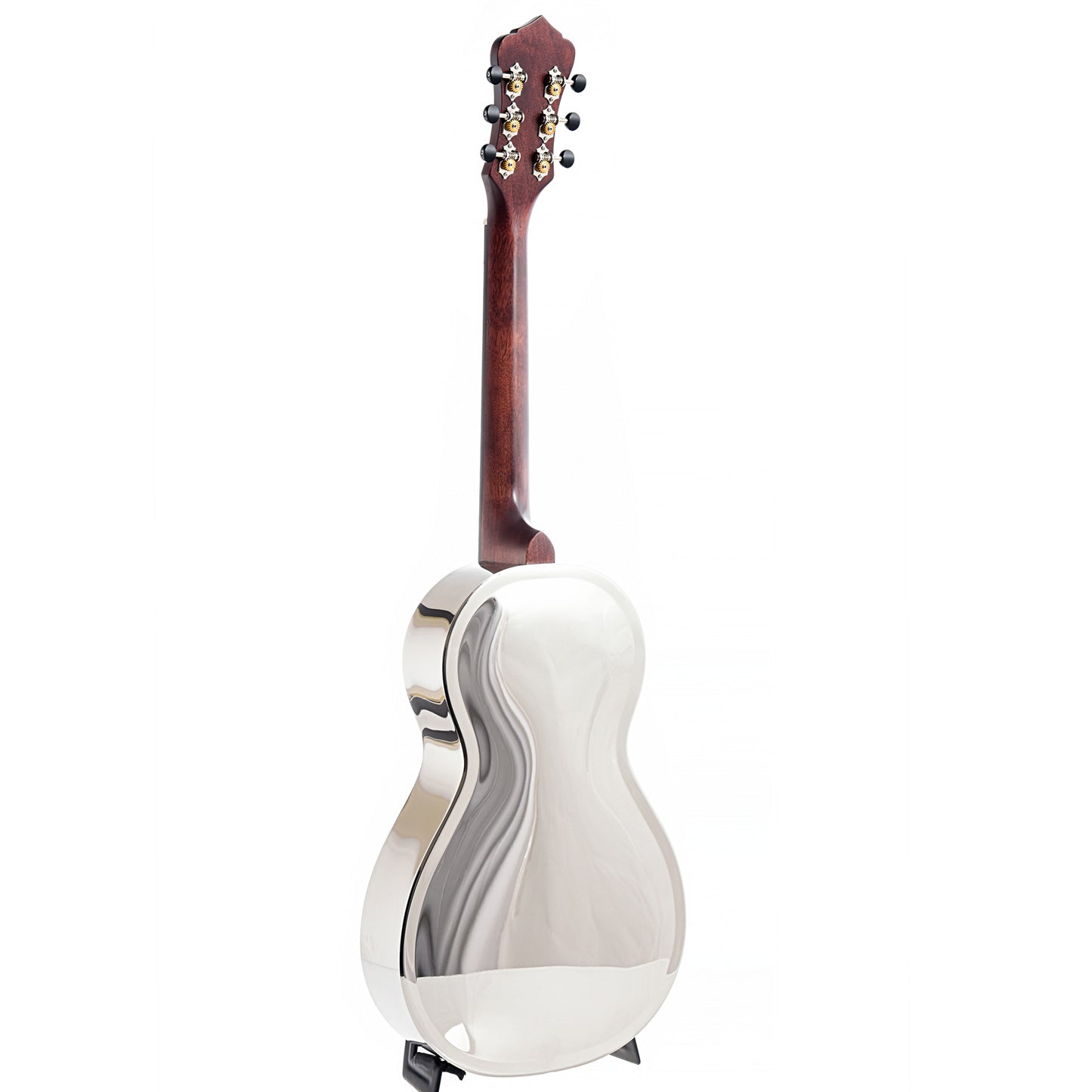 Full Back and Side of Recording King RM-993 Metal Body Parlor Resonator Guitar