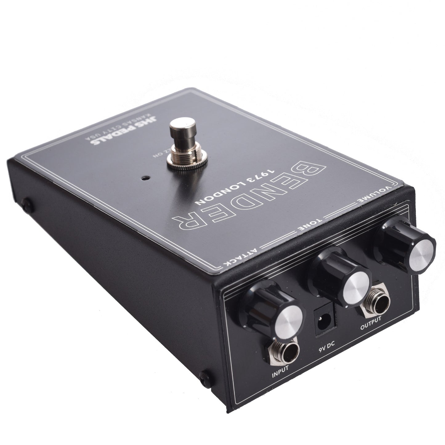 Top, Back and Side of JHS Legends of Fuzz Bender Fuzz Pedal