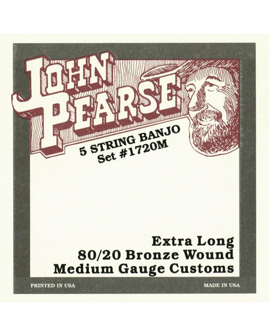 Image 1 of John Pearse 1720M 80/20 Bronze Extra Long Custom Medium Gauge 5-String Banjo Strings - SKU# JP1720M : Product Type Strings : Elderly Instruments