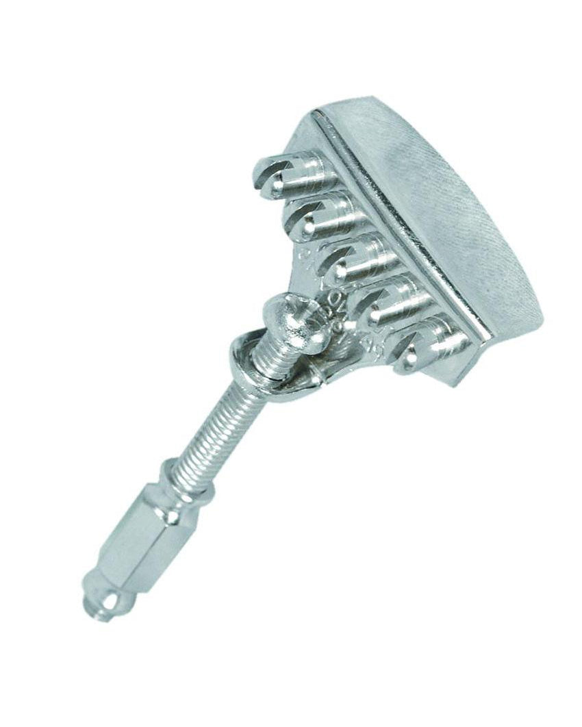 Front of No Knot Tailpiece, Nickel Plated