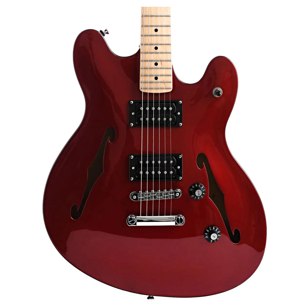 Image 2 of Squier Affinity Series Starcaster, Candy Apple Red - SKU# SAFSTAR-CAR : Product Type Hollow Body Electric Guitars : Elderly Instruments