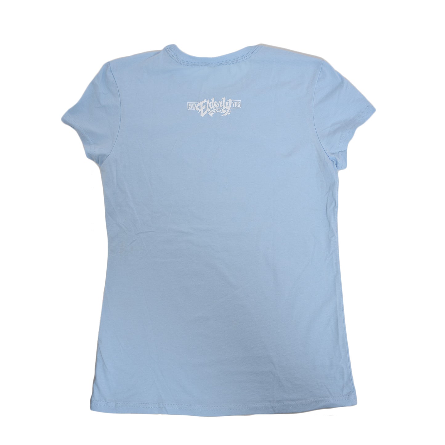 Image 3 of ELDERLY WOMEN'S 50TH ANNIVERSARY LOGO TEE ICE BLUE (VARIOUS SIZES)- SKU# TEE90-IB-L : Product Type Accessories & Parts : Elderly Instruments