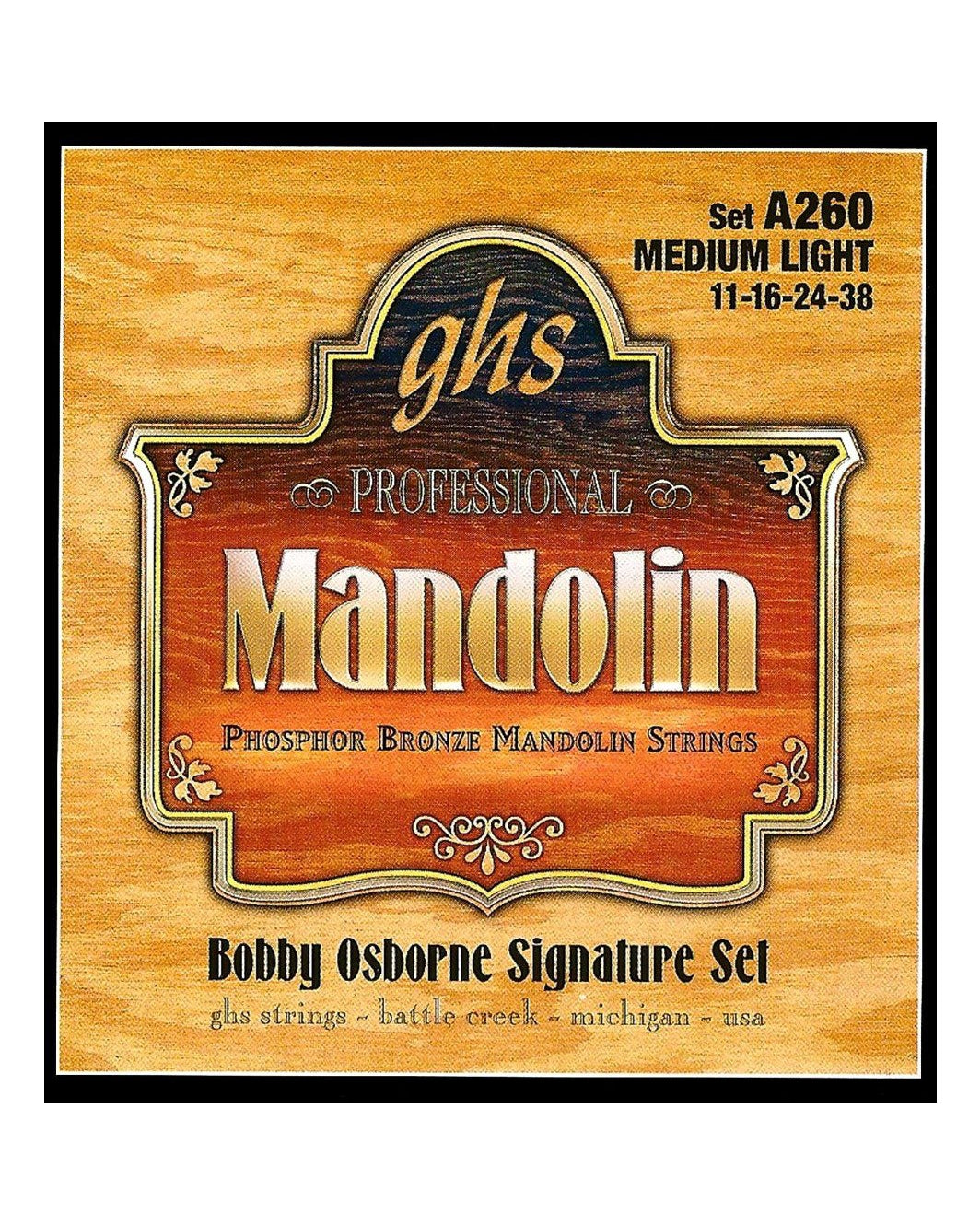 Image 1 of GHS A260 Phosphor Bronze Bobby Osborne Signature Medium Light Mandolin Strings - SKU# A260 : Product Type Strings : Elderly Instruments