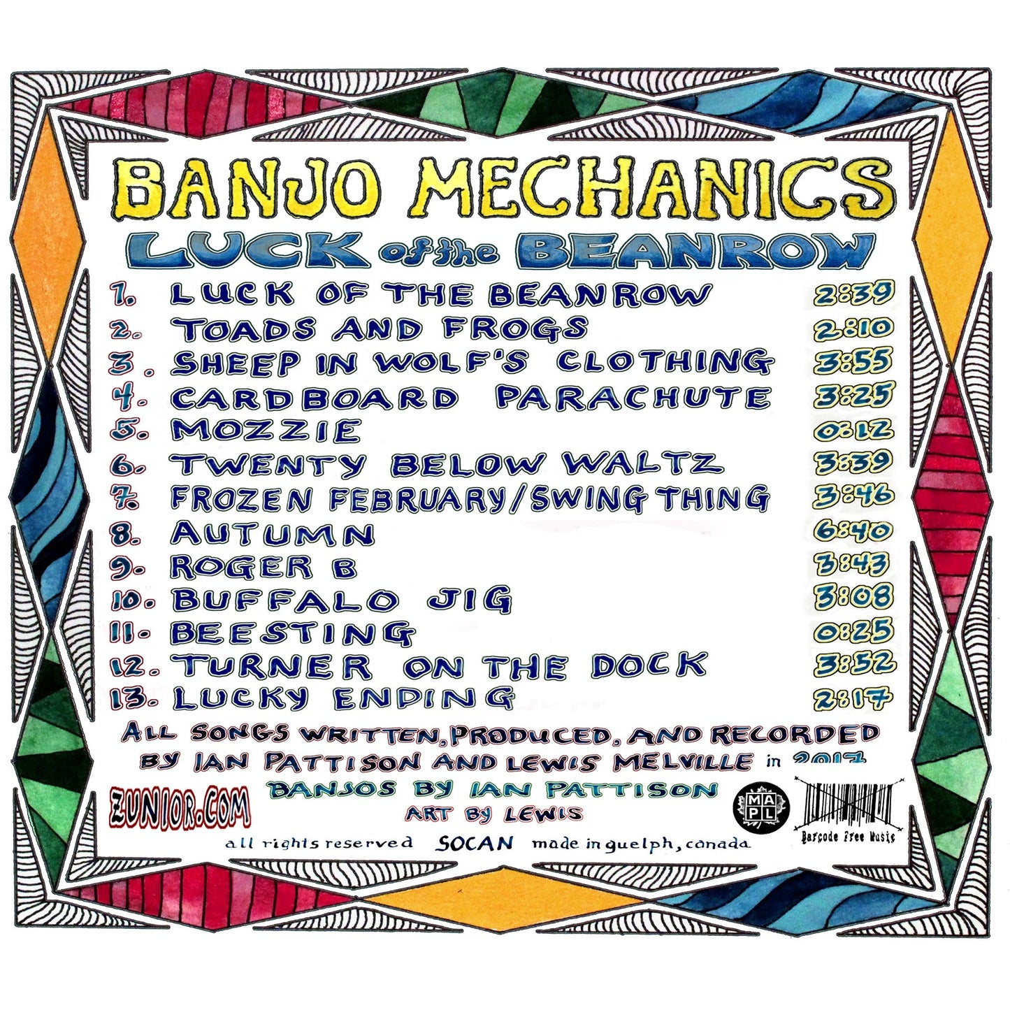 Image 2 of Luck of the Beanrow - SKU# BFM-CD002 : Product Type Media : Elderly Instruments