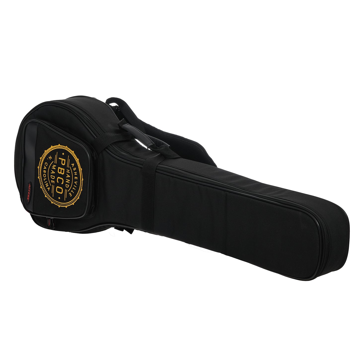 Gig bag of Pisgah 12" Cherry Rambler Dobson Special Copper Openback Banjo