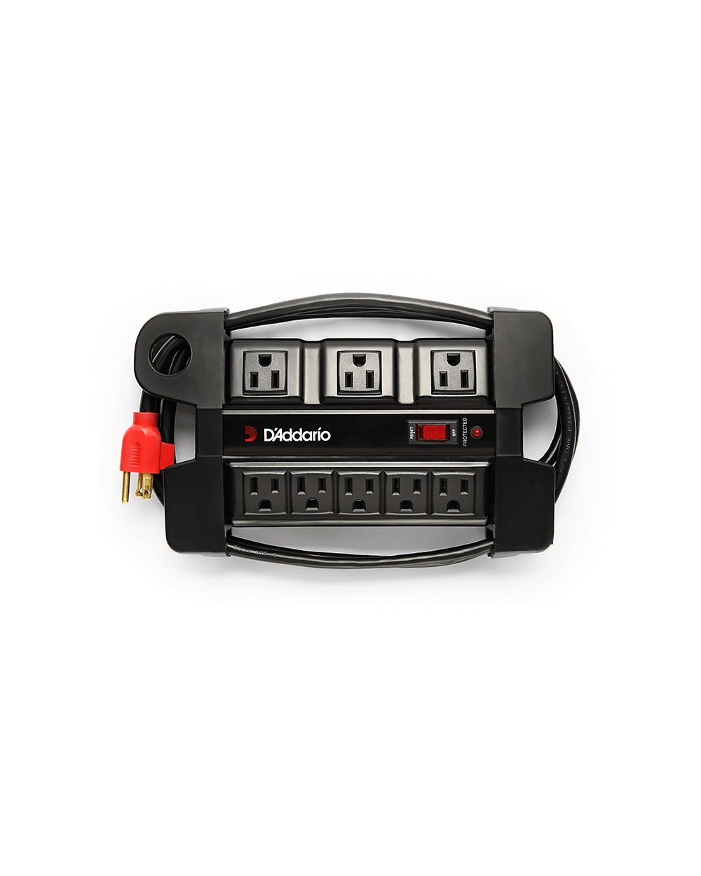 Front of D'Addario Tour-Grade Power Base Musician Power Strip