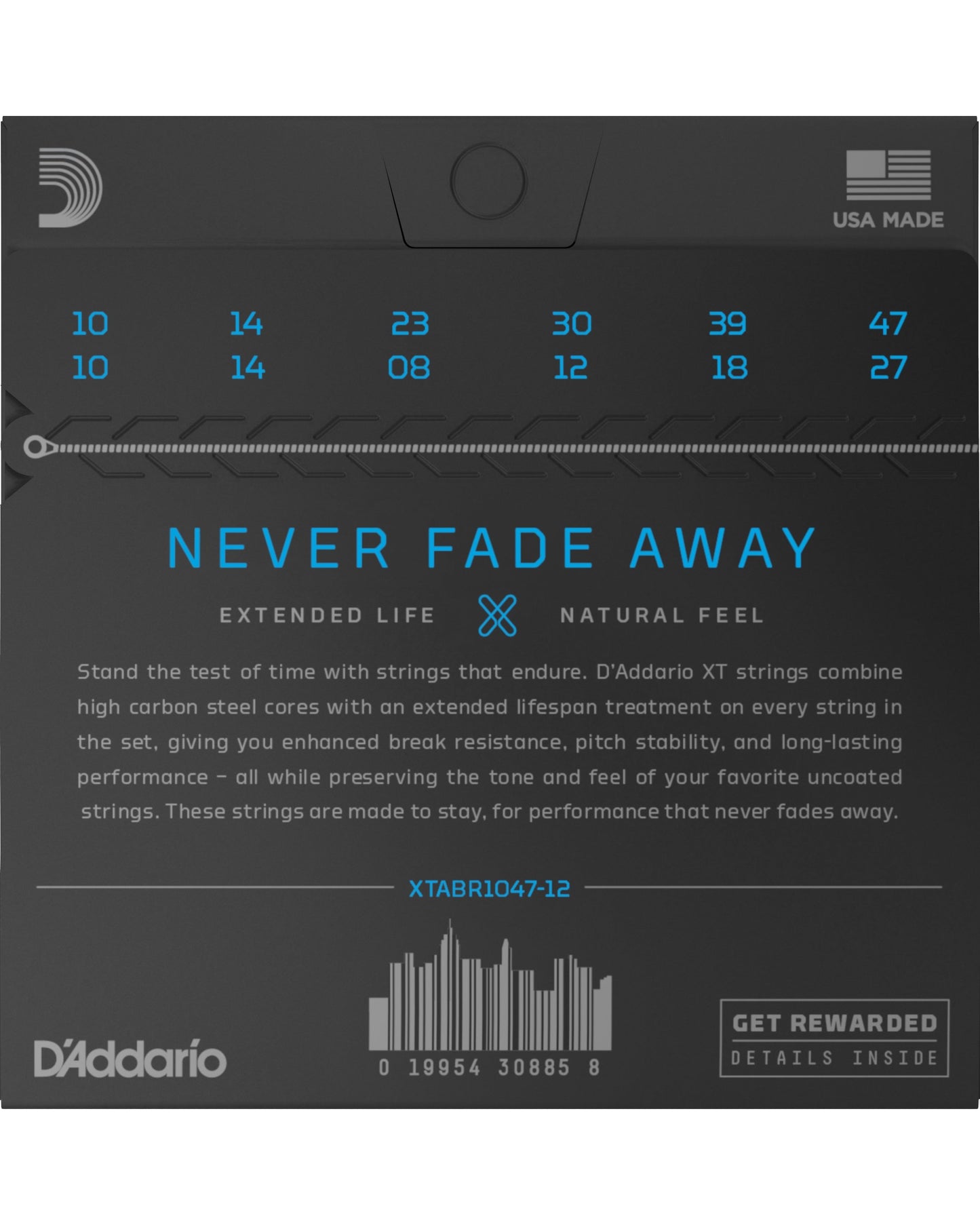 Image 2 of D'Addario XT 80/20 Bronze Light Gauge 12-String Acoustic Guitar Strings - SKU# XTABR104712 : Product Type Strings : Elderly Instruments