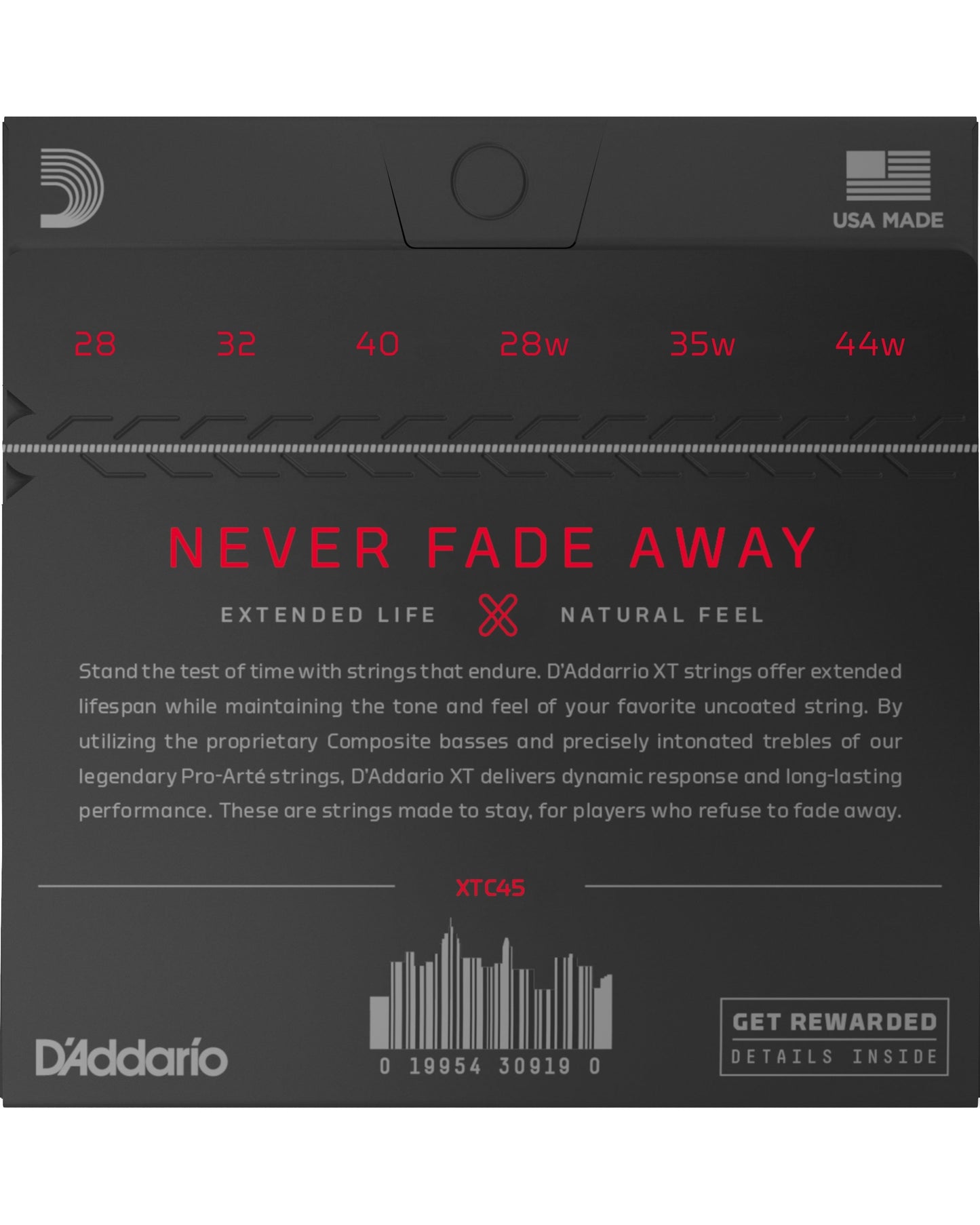 Image 2 of D'Addario XT Composite Normal Tension Classical Guitar Strings - SKU# XTC45 : Product Type Strings : Elderly Instruments