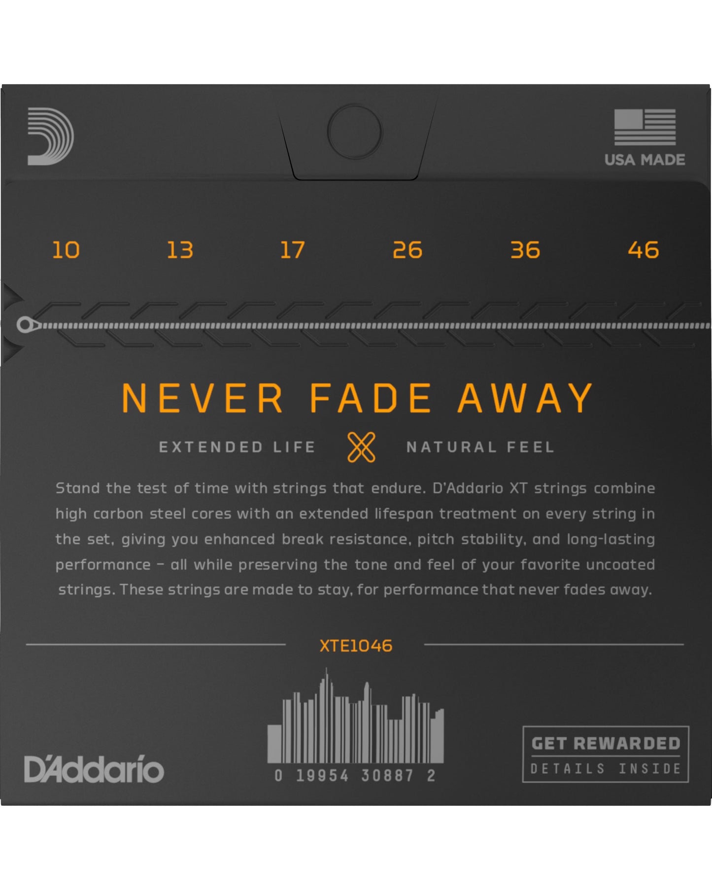 Image 2 of D'Addario XT Nickel Regular Light Gauge Electric Guitar Strings - SKU# XTE1046 : Product Type Strings : Elderly Instruments