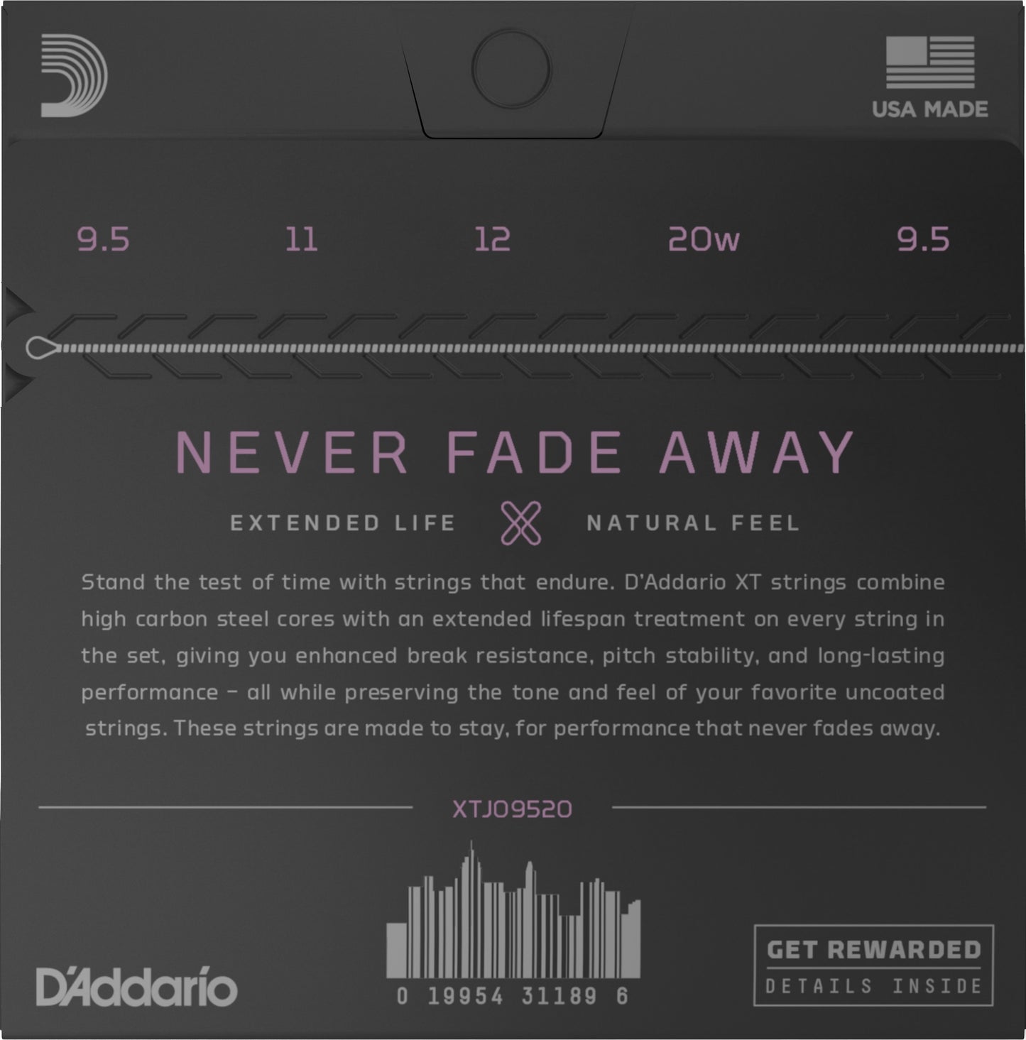 Image 2 of D'Addario XT Steel Custom Light Gauge 5-String Banjo Strings - SKU# XTJ09520 : Product Type Strings : Elderly Instruments