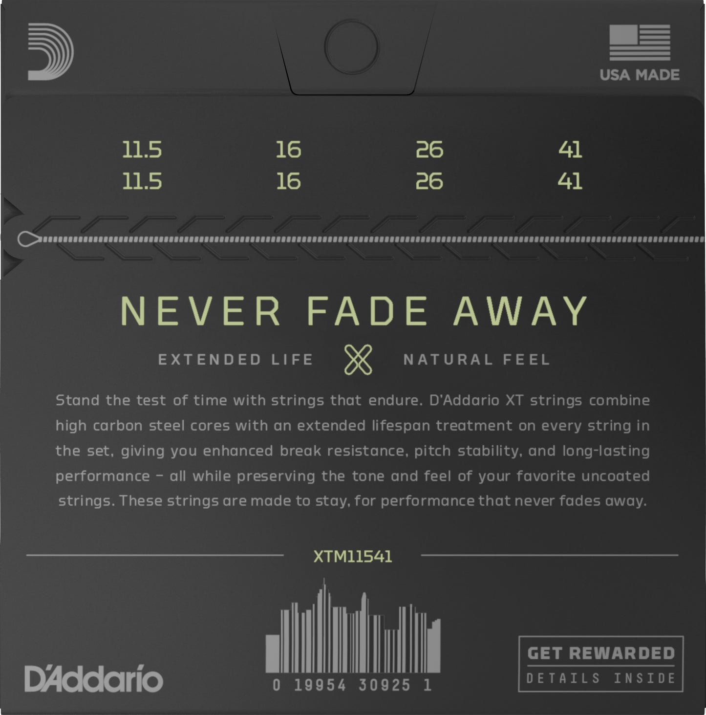 Image 2 of D'Addario XT Phosphor Bronze Medium/Heavy Gauge Mandolin Strings - SKU# XTM11541 : Product Type Strings : Elderly Instruments