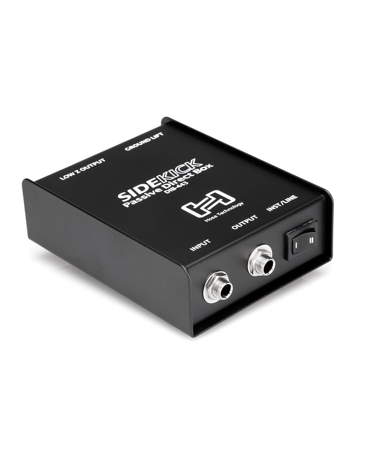 Front and Side of Hosa "Sidekick" Passive Direct Box